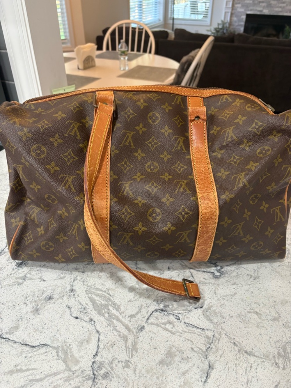 Louis Vuitton project Brown Monogram Canvas Travel KeepAll bag.